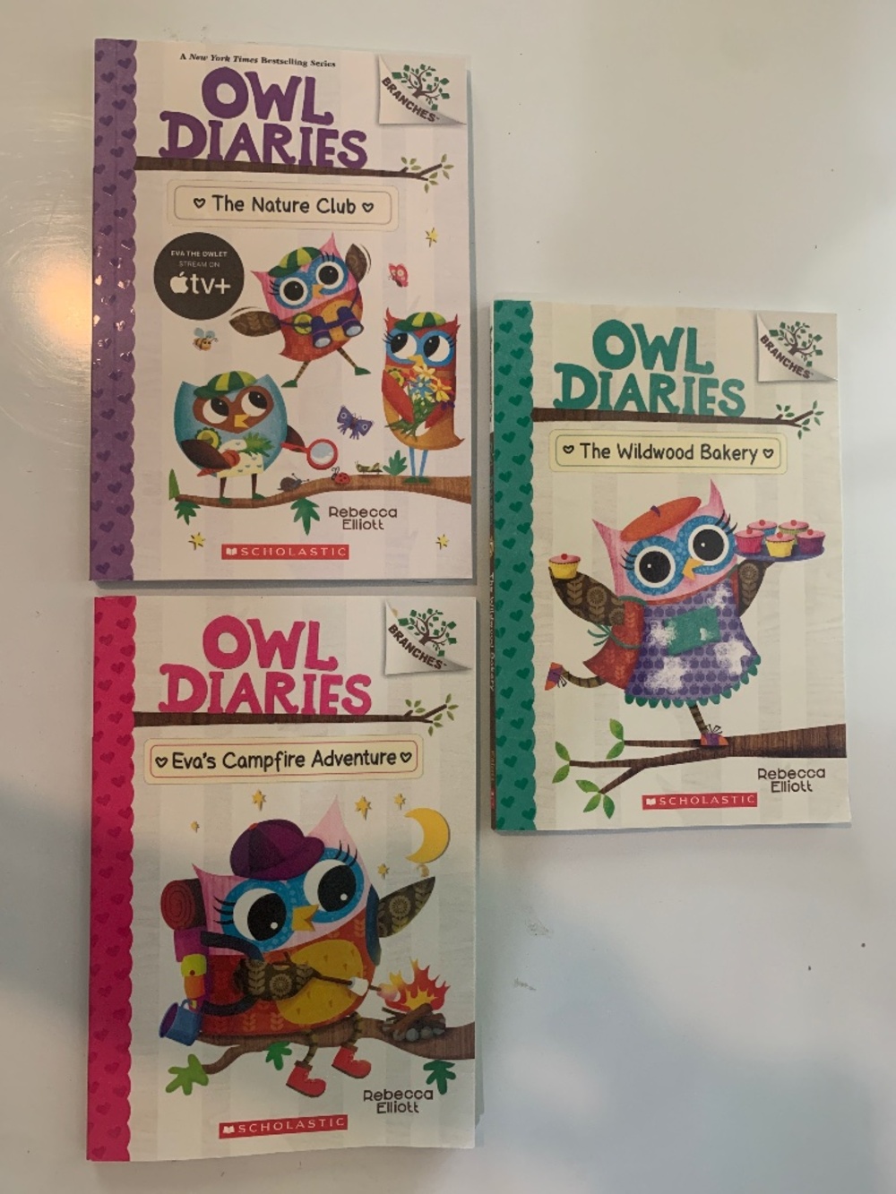 Owl Diaries books (#7, 12, 18)